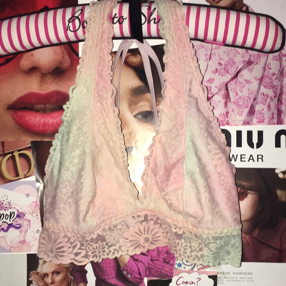🍒2 for$15🍒PINK | RAINBOW BRALETTE